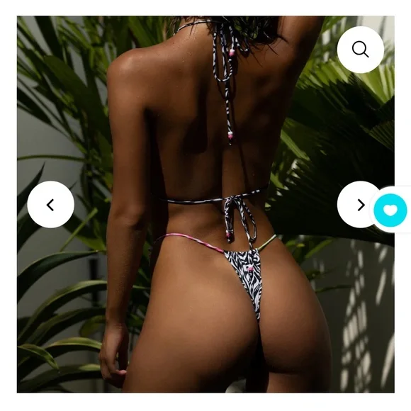 New Andi bagus carousel Multicolor Zebra Print Bikini Set - Picture 3 of 5